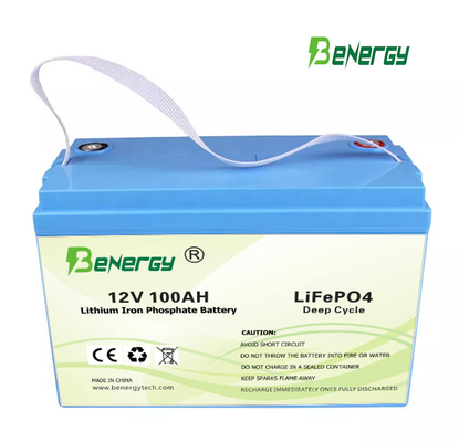 प्लास्टिक रिचार्जेबल LiFePo4 बैटरी पैक ब्लूटूथ 12V 100AH प्रतिस्थापन लीड एसिड बैटरी इलेक्ट्रिक वाहन