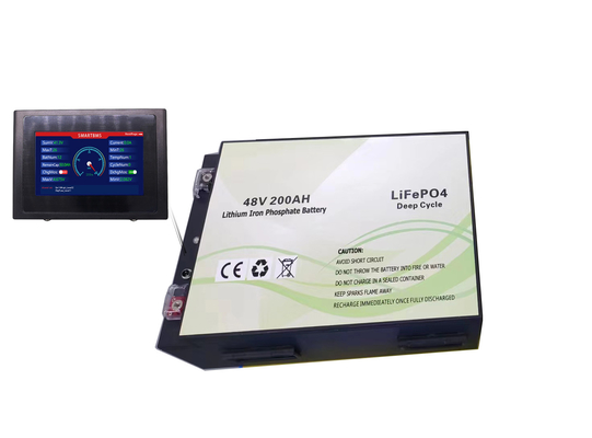 उच्च सुरक्षा 200Ah 48V लिथियम बैटरी पैक एलसीडी स्क्रीन के साथ नाव समुद्री इलेक्ट्रिक वाहनों के लिए