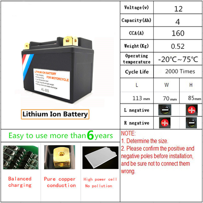 OEM सीसीए 180 लिथियम बैटरी 12 वी 3 एएच प्लास्टिक केस शुरू करना: