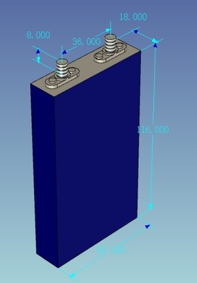 10AH 3.2 वोल्ट लिथियम आयरन फॉस्फेट प्रिज्मीय सेल रिचार्जेबल Lifepo4 बैटरी